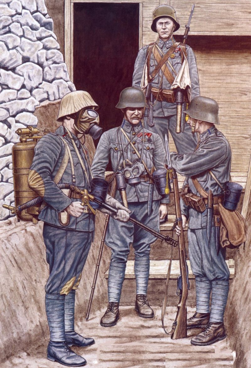 Uniformy c. a k. pechoty z 1917/1918